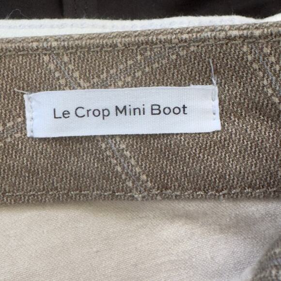 FRAME LE CROP MID RISE MINI BOOTCUT JEANS IN SKYBLUE PLAID NWT‎ WOMEN'S SIZE 29 - Picture 11 of 16